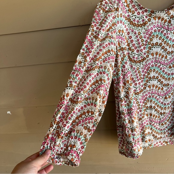 LOFT Floral Long Sleeve Top - Size S - Floral Modest Casual Office - Picture 3 of 8